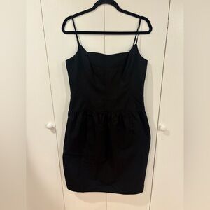 Narcisco Rodriguez LBD Black Mini Dress w Square Front Made in Italy